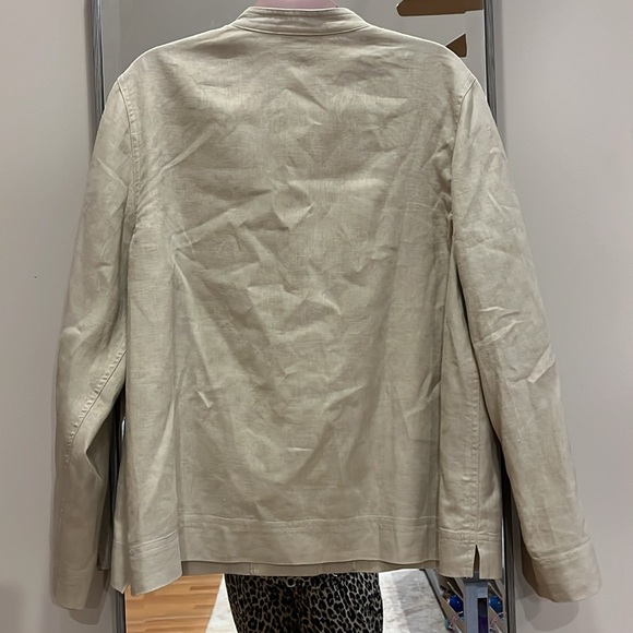 NWOT Appleseed Petites linen jacket 12P linen/rayon blend- unstructured fit - Picture 2 of 4
